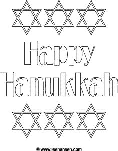 Happy Hanukkah Coloring Page