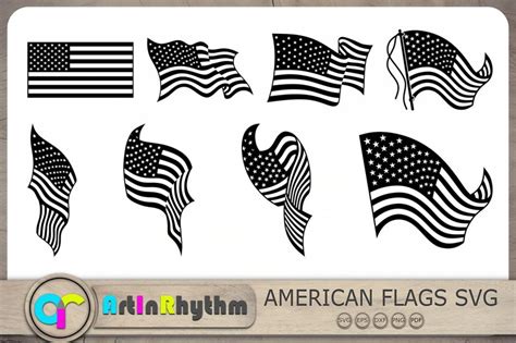 American Flag Svg Bundle Us Flags Svg Usa Flags Svg Etsy