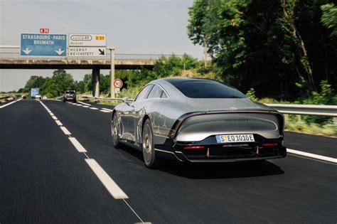 Slippery Mercedes Benz Vision EQXX Breaks Its Own EV Range Record