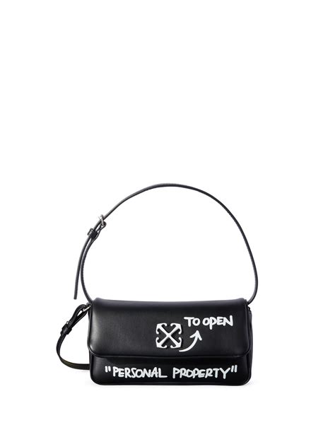 Black Jitney 0.7 Quote Shoulder Bag in BLACK for Women | Off-White™