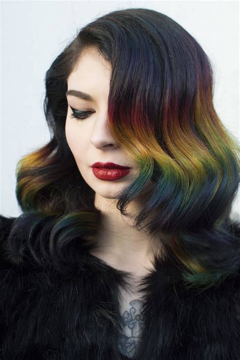 This Rainbow Ombré Hair Color Technique Is Perfect For Brunettes Hair Color Techniques Brown