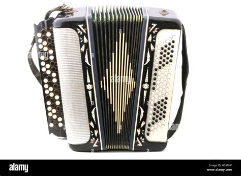 Old russian accordion closeup isolated Stock Photo - Alamy