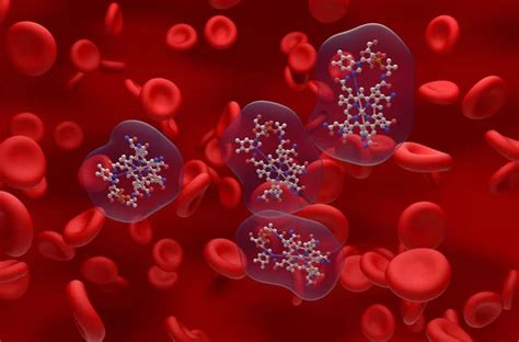 Estructura De Vitamina B Cobalamina En La Bola De Flujo Sangu Neo Y