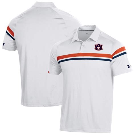 Auburn Tigers Under Armour 2019 Sideline Tour Drive Coaches Polo White