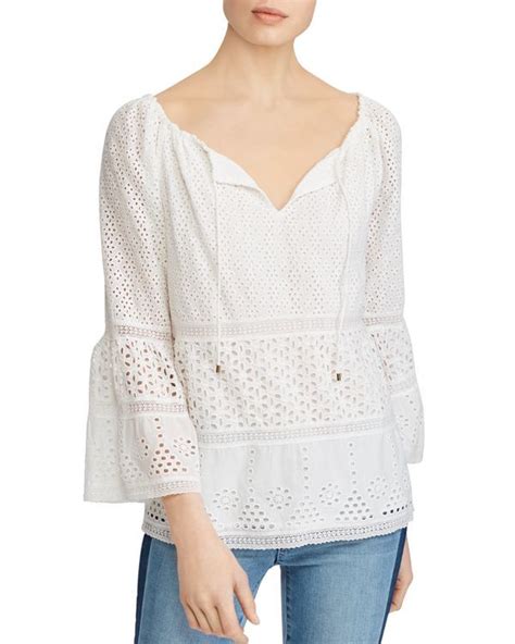 Ralph Lauren Eyelet Tunic Top Women Bloomingdale S Cotton Lace Tops