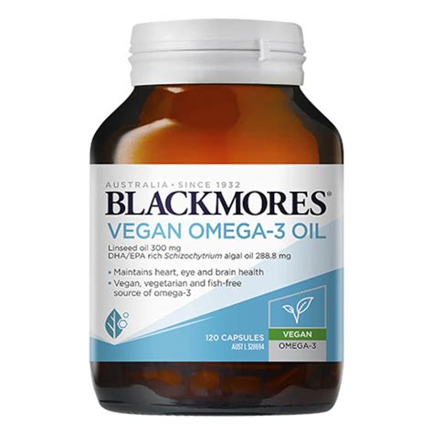 Blackmores Vegan Omega 3 Oil 120 Capsules Healthylife