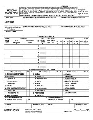 Fillable Online Dtic Dd Form Production Progress Report March