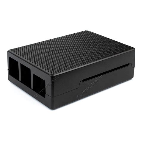 Raspberry Pi 4B Алюминиевый корпус-радиатор черный