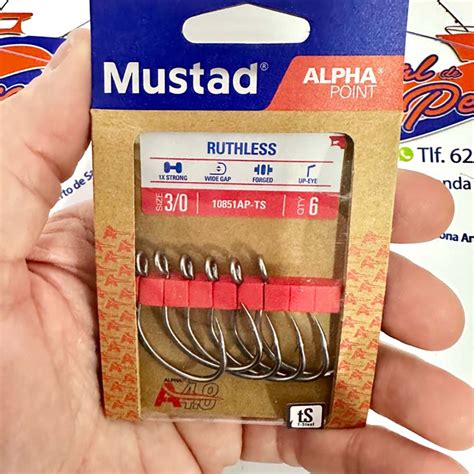 ANZUELOS MUSTAD RUTHELESS TITAN STEEL MOD 10851AP NUM 3 0 Sal De Pesca