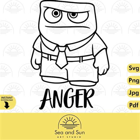 Anger Inside Out Svg Clip Art Files Inside Out Head Disney Inspire