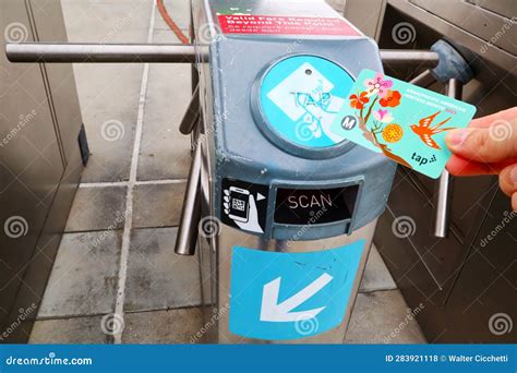 Los Angeles California Los Angeles Metro Rail Turnstiles With TAP