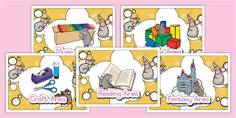 Mouse Themed Class Area A Display Banners Professor Feito