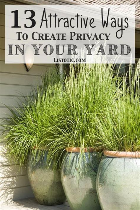 13 Attractive Ways To Create Privacy In Your Yard Diy Craft Projects