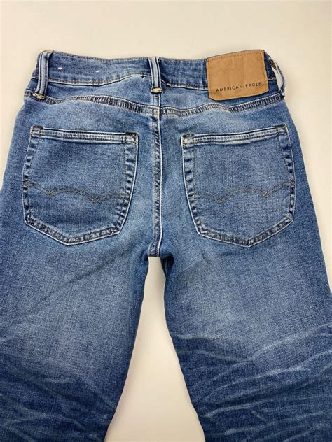 American Eagle Mens Airflex Slim Straight Denim Jean… Gem