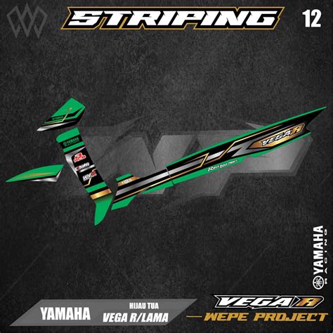 Stiker Striping Motor Vega R Lama Striping Sticker Variasi Lis