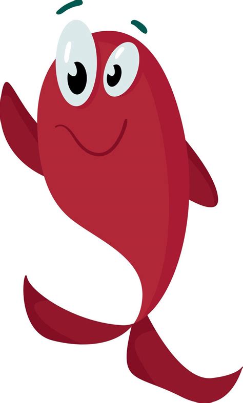 Red fish, illustration, vector on white background. 13824724 Vector Art ...