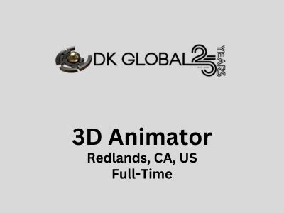 Full-time job opening for 3D Animator at DK Global - 3DsMax, AE