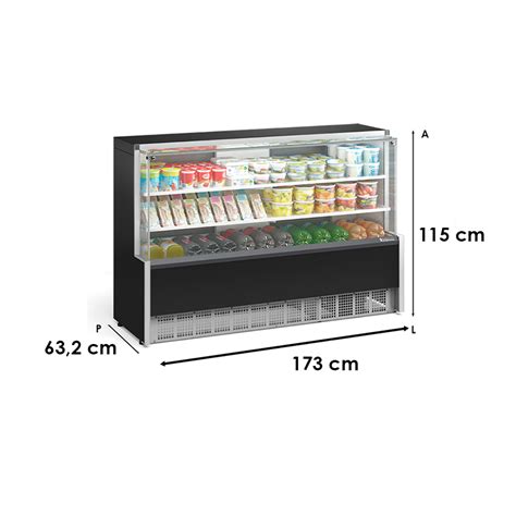 Balcao Vitrine Refrigerada 2 Placas Frias Aurora 1 75m GPDA 175 R PR