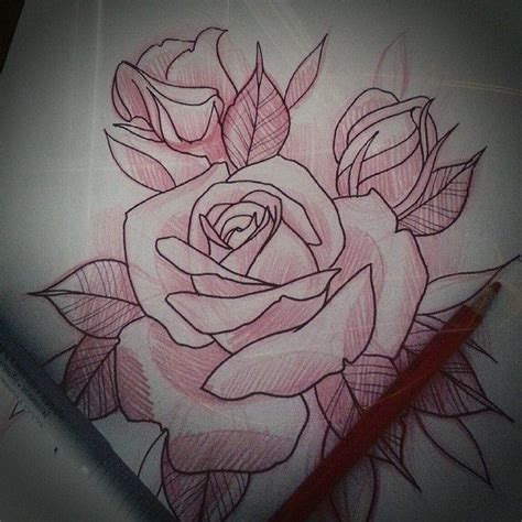 Image Result For Neo Traditional Rose Tattoo Flash