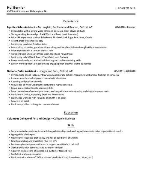 Sales Assistant Resume Samples Velvet Jobs