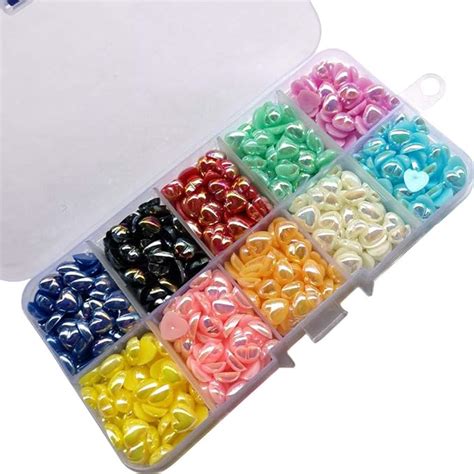 Amazon Chenkou Craft 1000pcs 8mm Assorted 10 AB Colors Love Heart