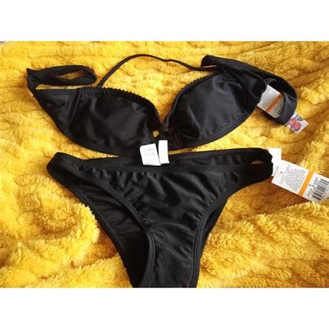 Swim Nwt Bikini Lab Black Halter Brazilian Bottom Sexy Bikini S Poshmark