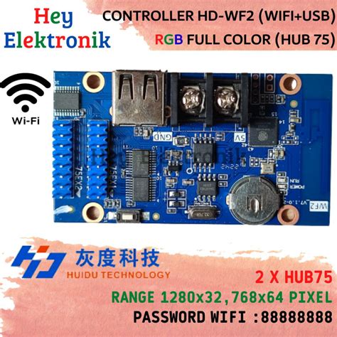 Controller Huidu Hd Wf Wifi Rgb Full Color Running Text Panel P