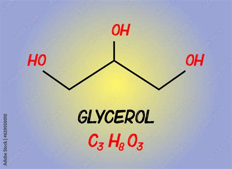 Glycerol Simple Polyol Sugar Alcohol Compound Vector Illustration Stock ベクター Adobe Stock