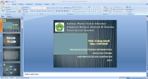 Contoh Ppt Seminar Proposal Teknik Informatika Sketsa