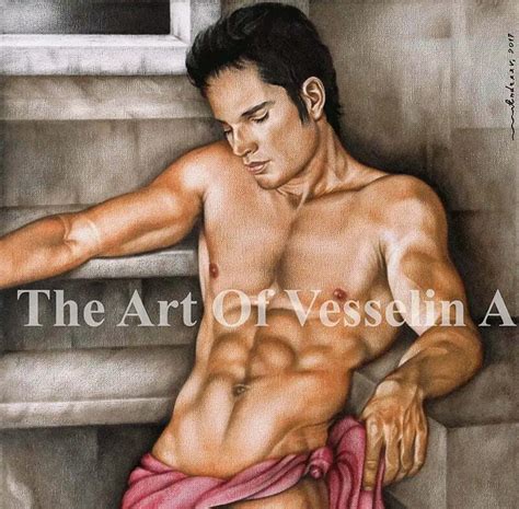 Print Of Original Male Nude Oil Painting Taking A Rest Erotic Naked Man Art Picture Nudity