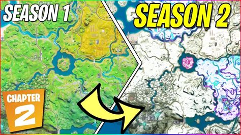 Evolution Of Fortnite Chapter 2 Map Season 1 To Season 2 Youtube