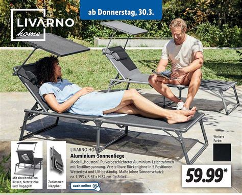 Livarno Home Aluminium Sonnenliege Angebot Bei Lidl 1Prospekte De