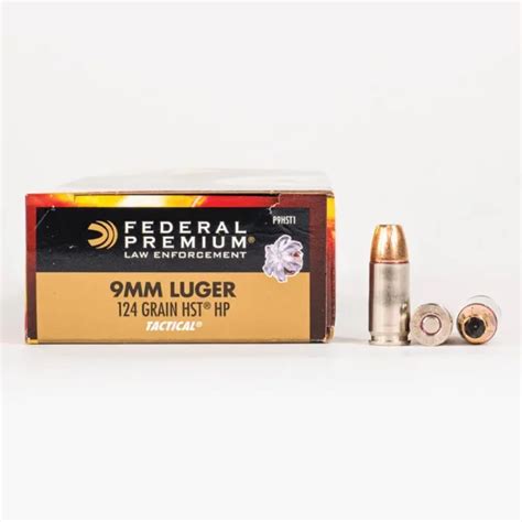 Federal Hst 9mm Bulk P9hst1 124gr Jhp Tactical 1000 Rounds