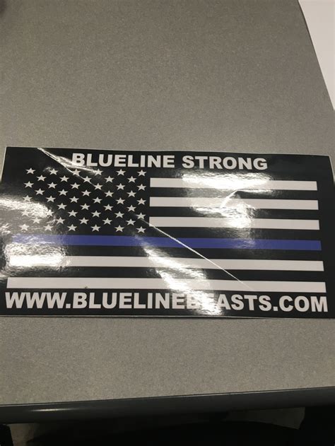 BLB - BUMPER STICKER, BLUE LINE STRONG — Blue Line Beasts