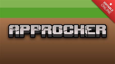 Approcher 3D Minecraft Generador De Efectos De Texto