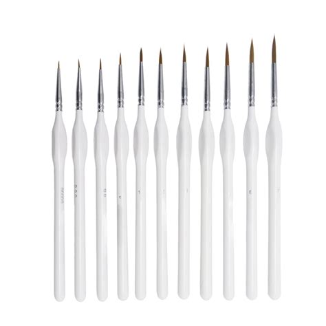 Bingyelh Miniature Detail Paint Brush Set With Natural Wood Handle