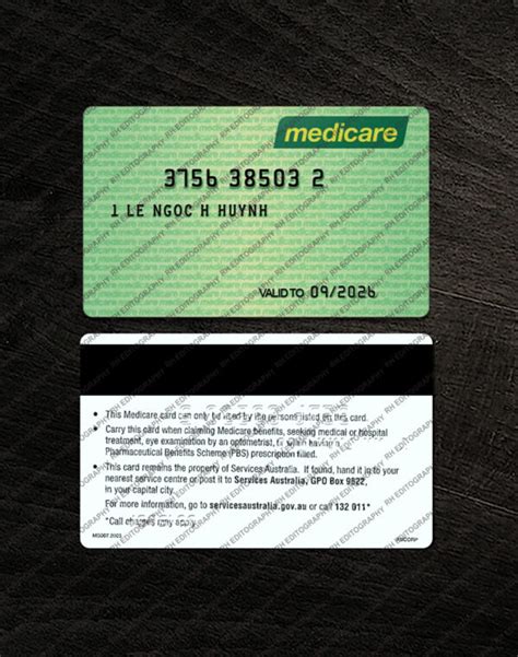 Medicare Card Australia Psd Template Rh Editography