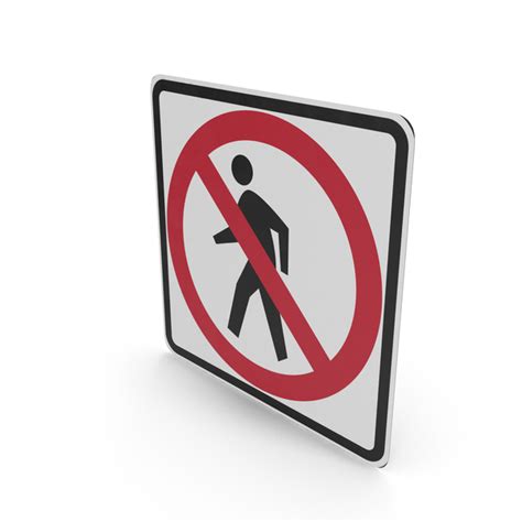 No Pedestrian Crossing Road Sign 3D Object 2318467273 | Shutterstock