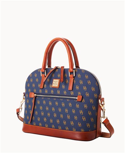 Dooney Bourke Gretta Women S Domed Zip Satchel Navy For Sale Online