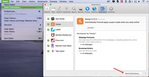 How To View Add And Remove Safari Extensions On Mac