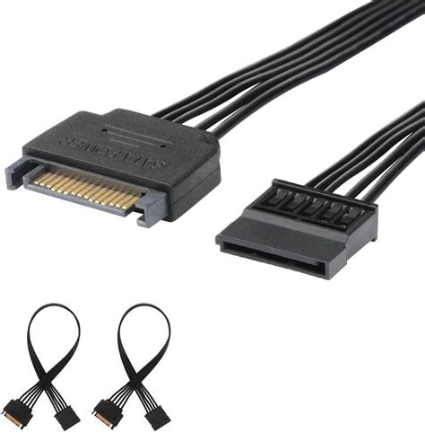 J D Pin Sata Power Extension Cable Male To Female Amazon Co Uk