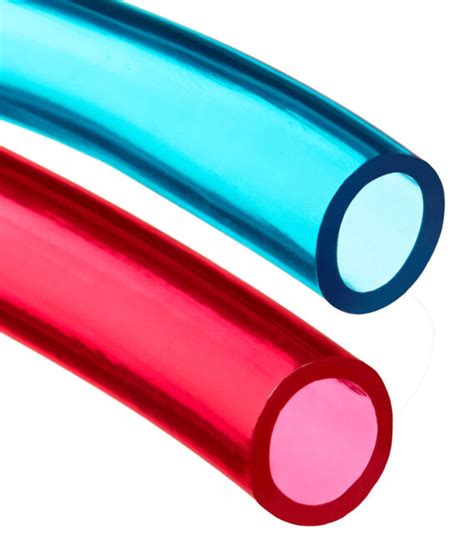 1 2 ID X 5 8 OD 100 Ft Translucent Red Or Blue Flexible PVC Vinyl