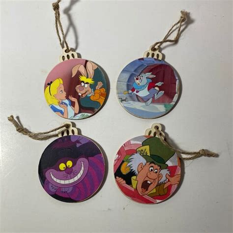 Alice In Wonderland Ornament Set Of Alice In Wonderland Etsy