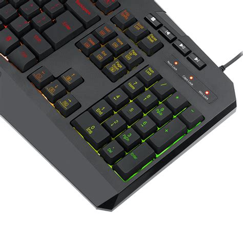 Teclado Gamer Redragon Harpe 2 Membrana RGB ABNT2 Full Size Black