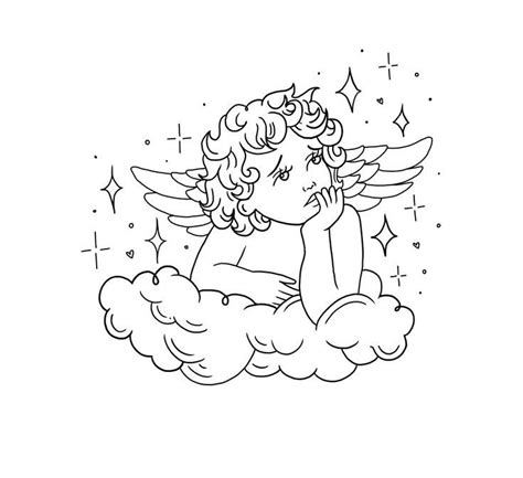 My Angel In Line Art Tattoos Simplistic Tattoos Cute Tattoos