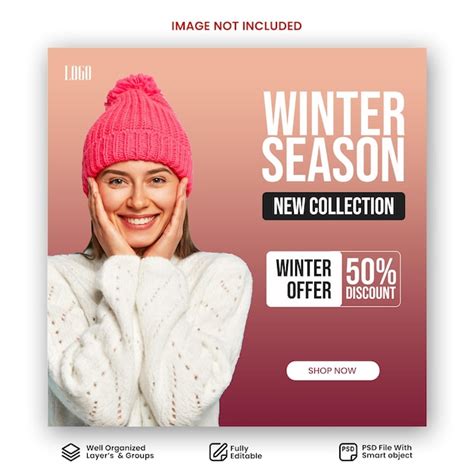 Premium Psd Winter Fashion Sale Social Media Post Or Banner Design