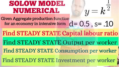 Solow Model Steady State Capital Labour Ratio Output Per Worker