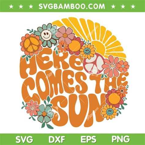 Groovy Here Comes The Sun Svg Png