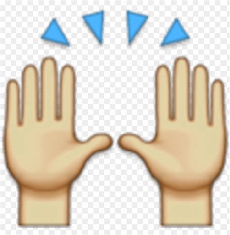 raised hands emoji  hands  emoji png transparent  clear