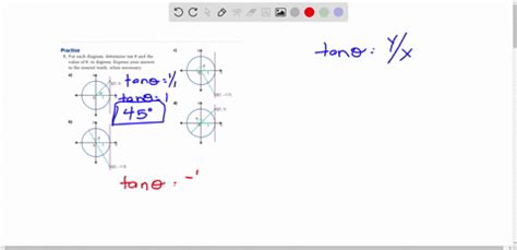 SOLVED:For each diagram, determine tan θand the value of θ, in degrees ...